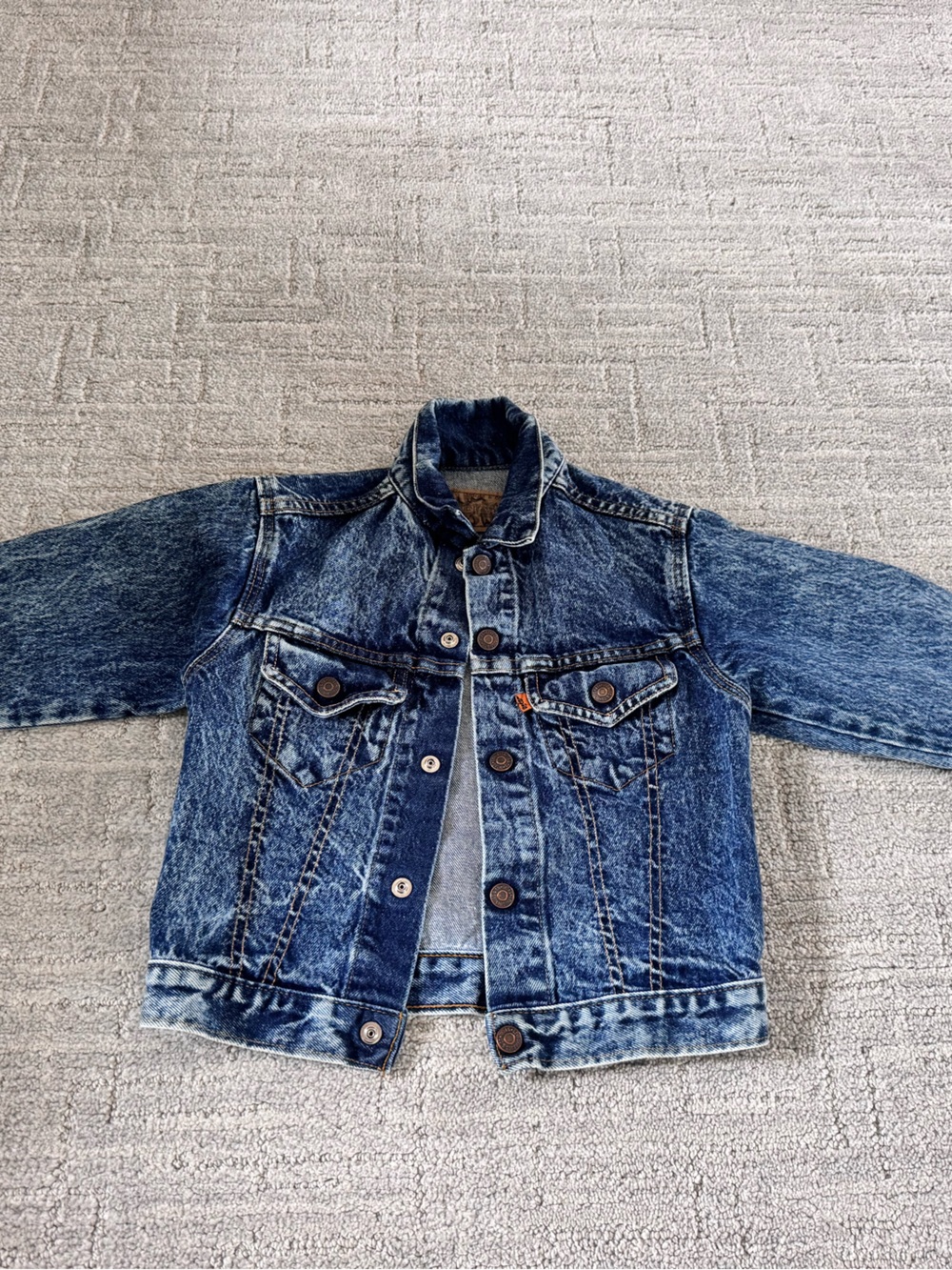 Vintage Lil Levis’s Kids Blue Denim Jacket - Classic Button-Up Style